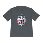 United States Soccer T Shirt, Let's Go USA Fan Tee, Moisture Wicking Sport Shirt