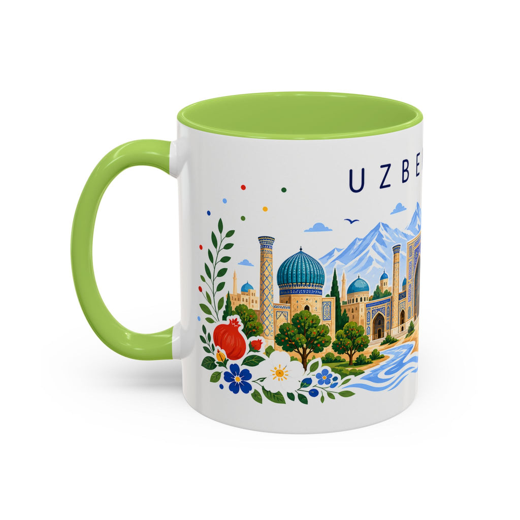 Uzbekistan Coffee Mug | Travel Souvenir Accent Mug | Place Gift Ceramic Cup 11oz 15oz