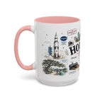 Houston Coffee Mug | Texas Souvenir City Gift | Accent Color Ceramic 11oz 15oz