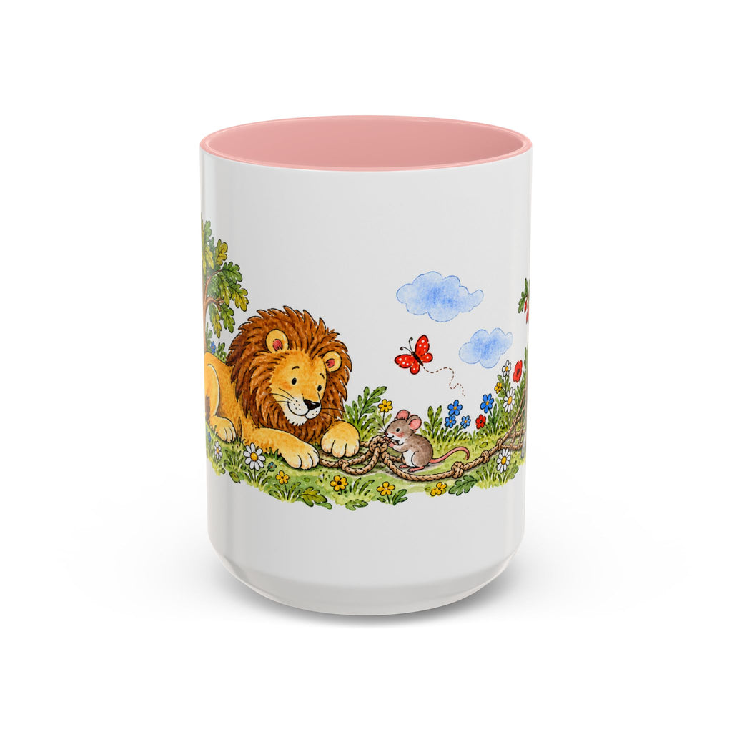 The Lion and the Mouse Mug | Storybook Fairy Tale Accent Coffee Mug | EveryLegend