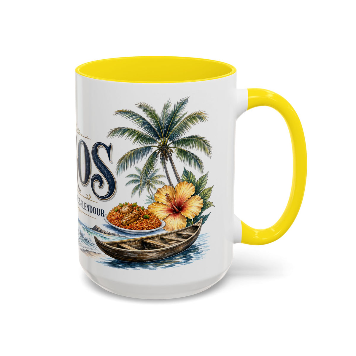 Lagos Coffee Mug | Nigeria Travel Souvenir | Vintage Illustrated City Gift | 11 oz 15 oz Accent Mug