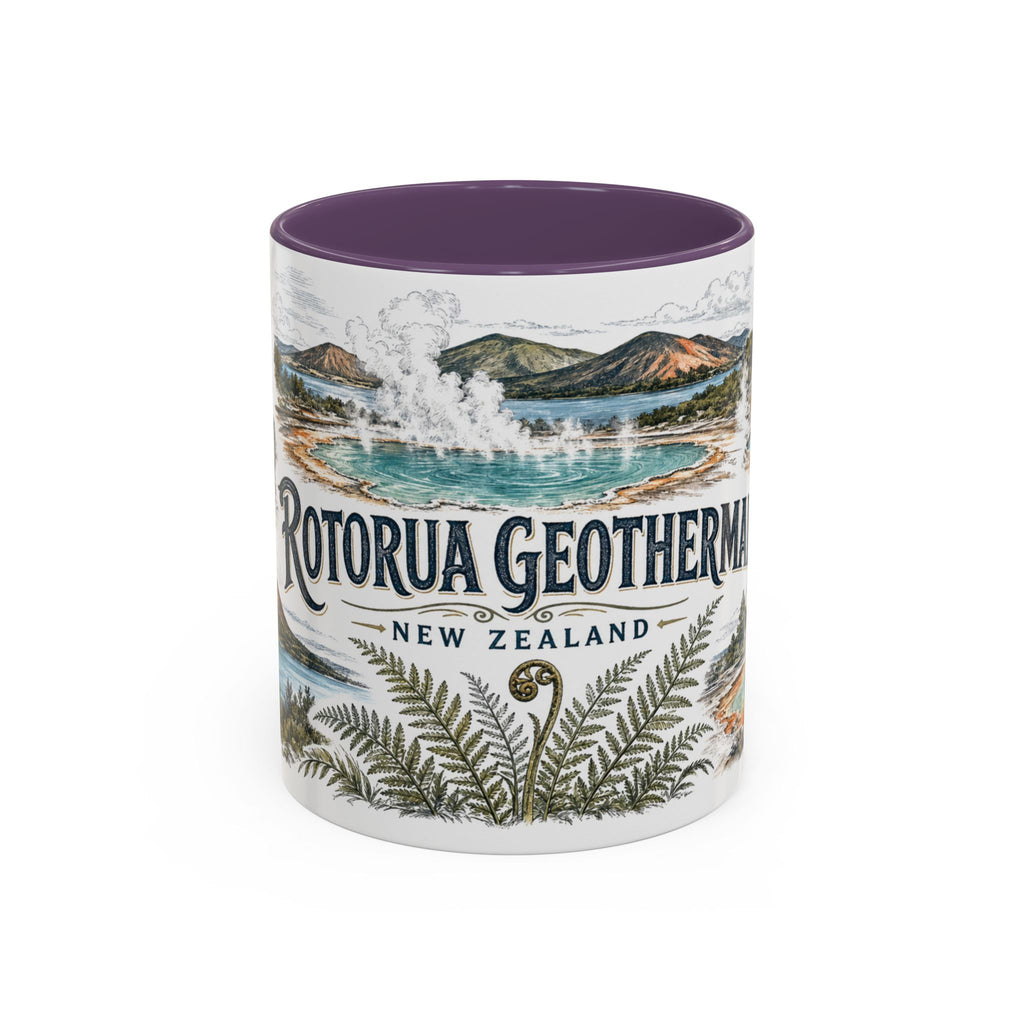 Rotorua Geothermal Mug, New Zealand Travel Souvenir, Bucket List Gift, Accent Ceramic Coffee Mug 11oz 15oz