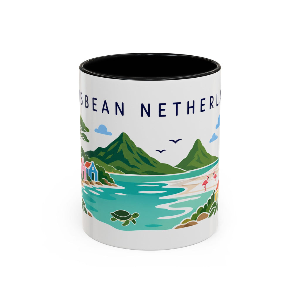 Caribbean Netherlands Coffee Mug | Travel Souvenir Accent Mug | Country Gift Ceramic Cup 11oz 15oz