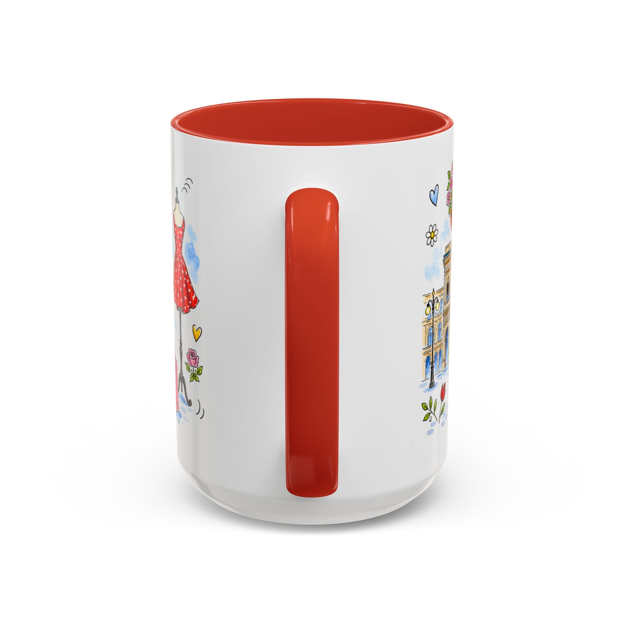 Milan Travel Mug | European City Souvenir Accent Coffee Mug | 11oz 15oz Ceramic Cup