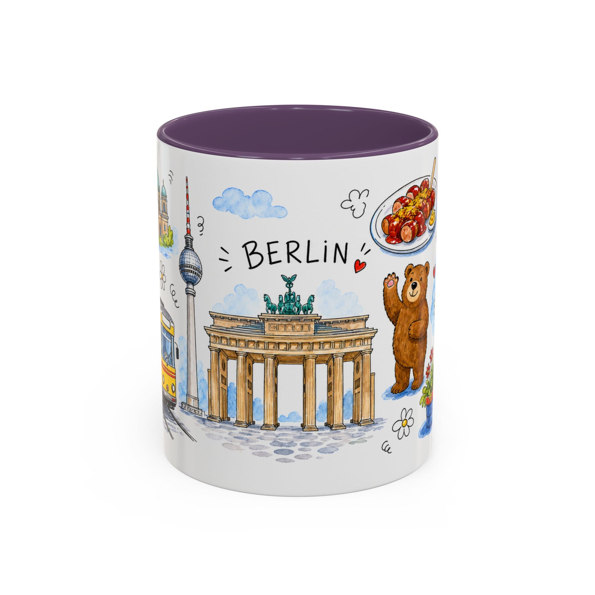 Berlin Travel Mug | European City Souvenir Accent Coffee Mug | 11oz 15oz Ceramic Cup