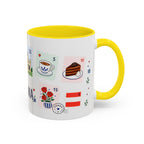 Vienna Coffee Mug | Postage Stamp Collage Mug | Travel Souvenir Accent Cup 11oz 15oz