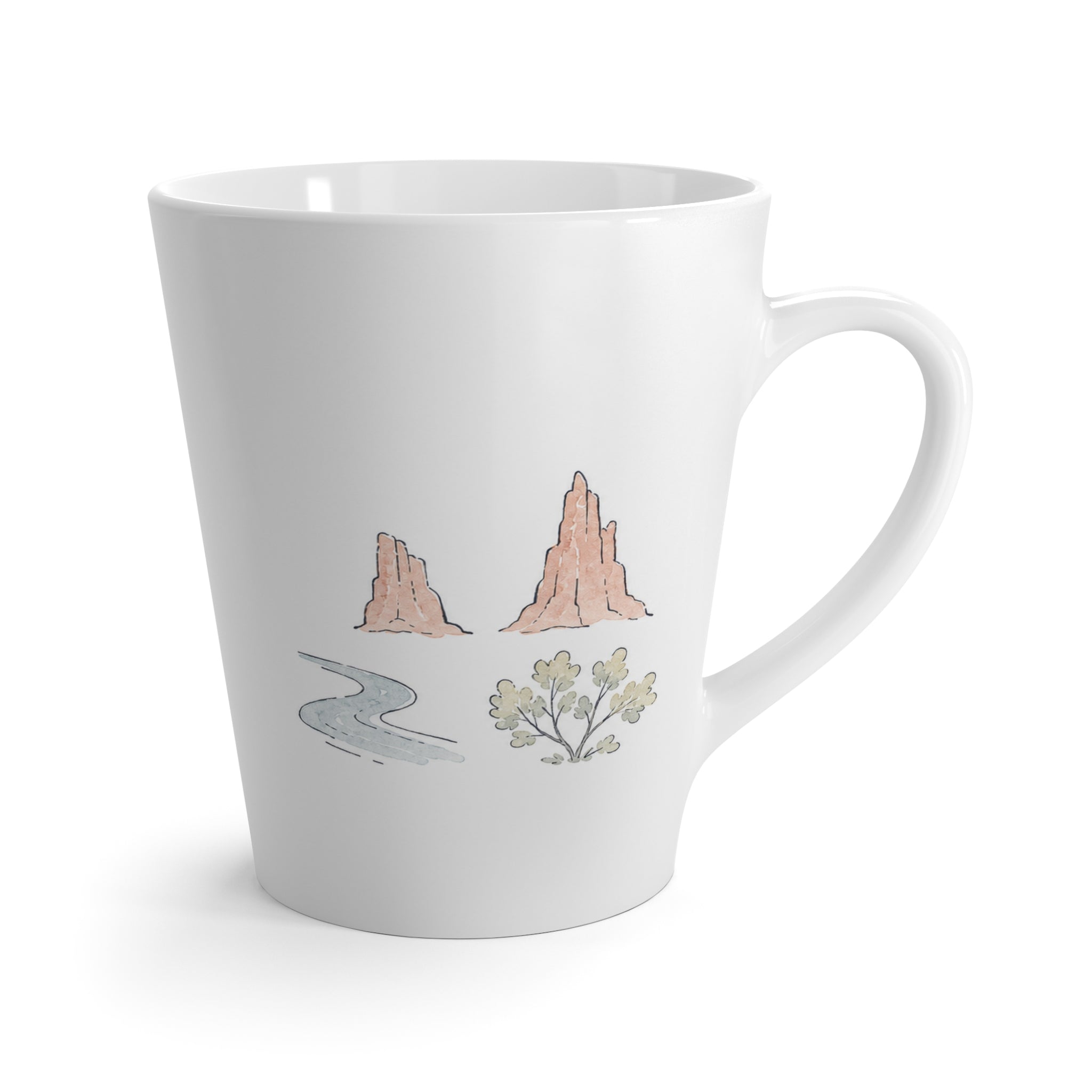 Capitol Reef National Park Latte Mug | Pastel Watercolor Nature Coffee Cup | 12 oz Travel Souvenir Gift