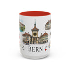 Bern Illustrated Travel Mug | City Souvenir Accent Coffee Mug | 11oz 15oz Ceramic Cup