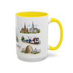 Salt Lake City Illustrated Travel Mug | City Souvenir Accent Coffee Mug | 11oz 15oz Ceramic Cup