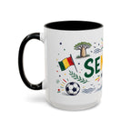 Senegal Soccer Coffee Mug | World Cup Fan Gift | Accent Color Ceramic 11oz 15oz Match Day Cup