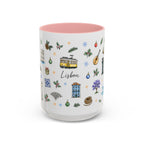 Lisbon Christmas Mug | Watercolor City Souvenir | Ceramic Coffee Cup 11oz 15oz