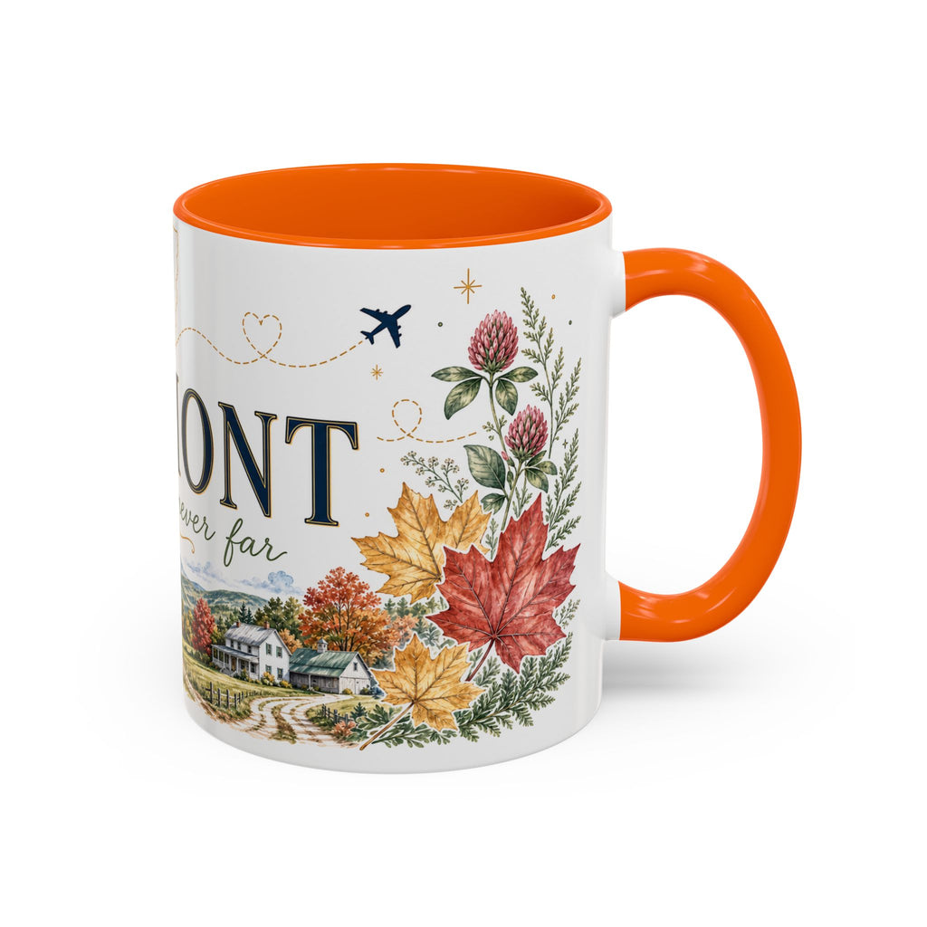 Vermont Home State Mug | Moving Away Gift | Long Distance Friendship Coffee Cup | 11oz 15oz Accent Mug