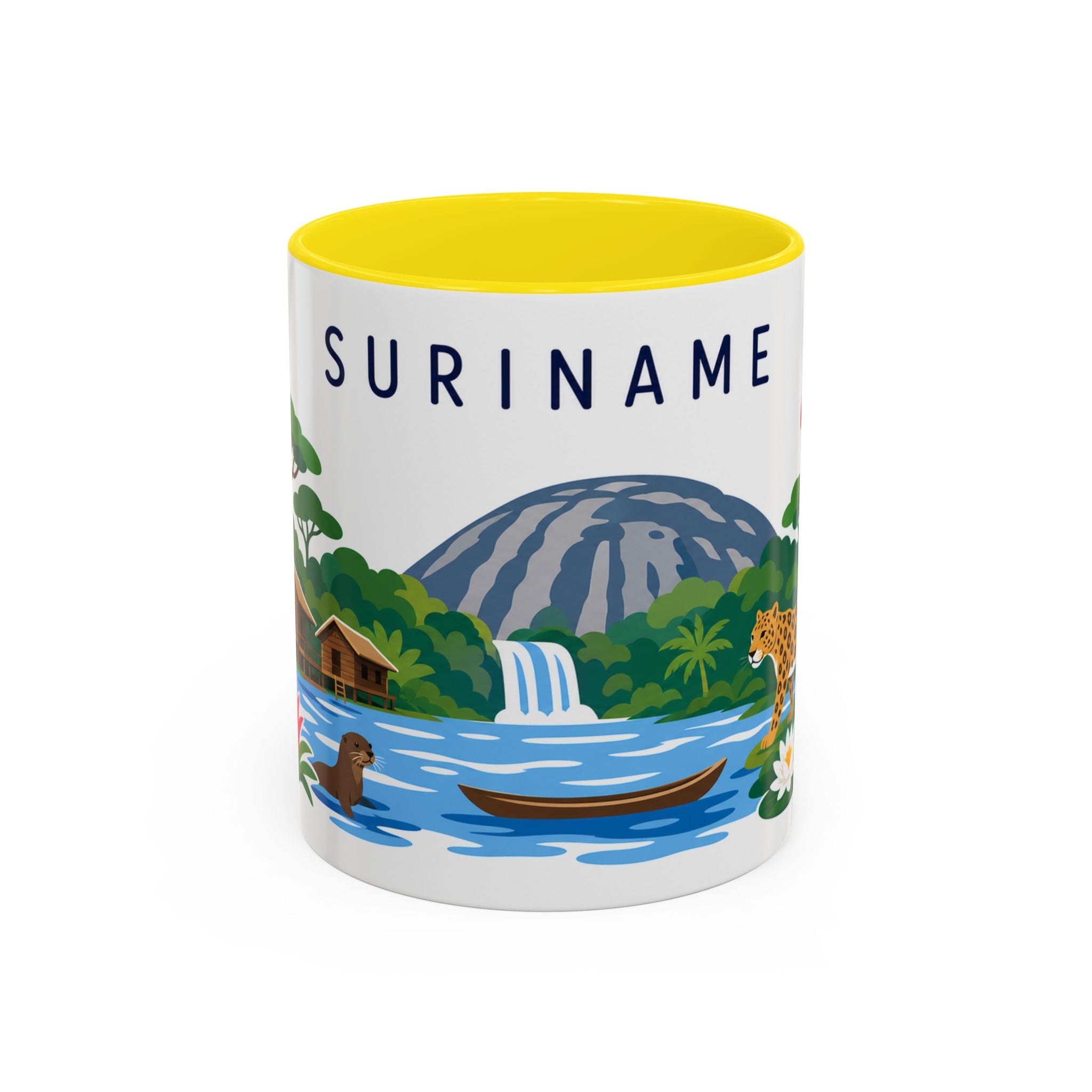 Suriname Coffee Mug | Travel Souvenir Accent Mug | Country Gift Ceramic Cup 11oz 15oz