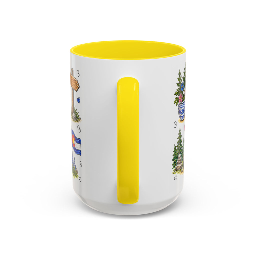 Denver Illustrated Travel Mug | City Souvenir Accent Coffee Mug | 11oz 15oz Ceramic Cup