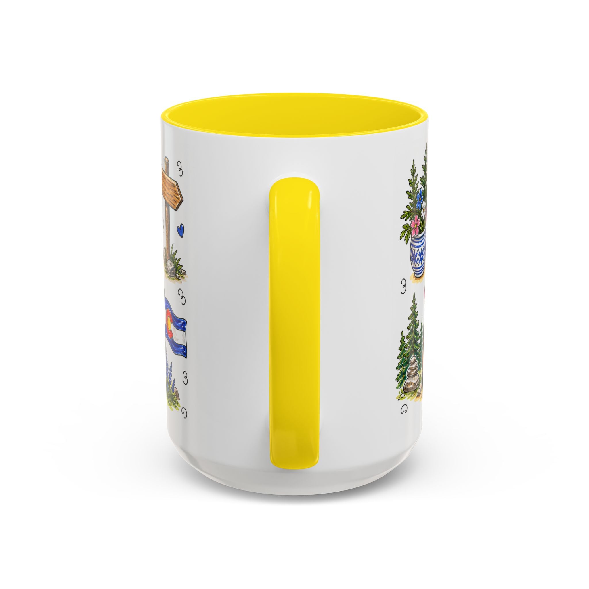 Denver Illustrated Travel Mug | City Souvenir Accent Coffee Mug | 11oz 15oz Ceramic Cup