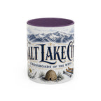 Salt Lake City Coffee Mug | United States Travel Souvenir | Vintage Illustrated City Gift | 11 oz 15 oz Accent Mug
