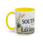South Carolina State Mug | Botanical Map Accent Cup (11oz 15oz)