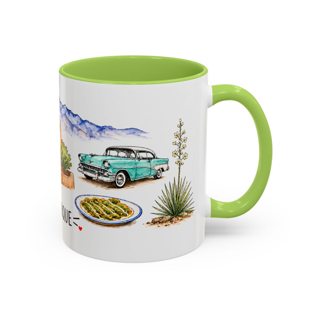 Albuquerque Illustrated Travel Mug | City Souvenir Accent Coffee Mug | 11oz 15oz Ceramic Cup