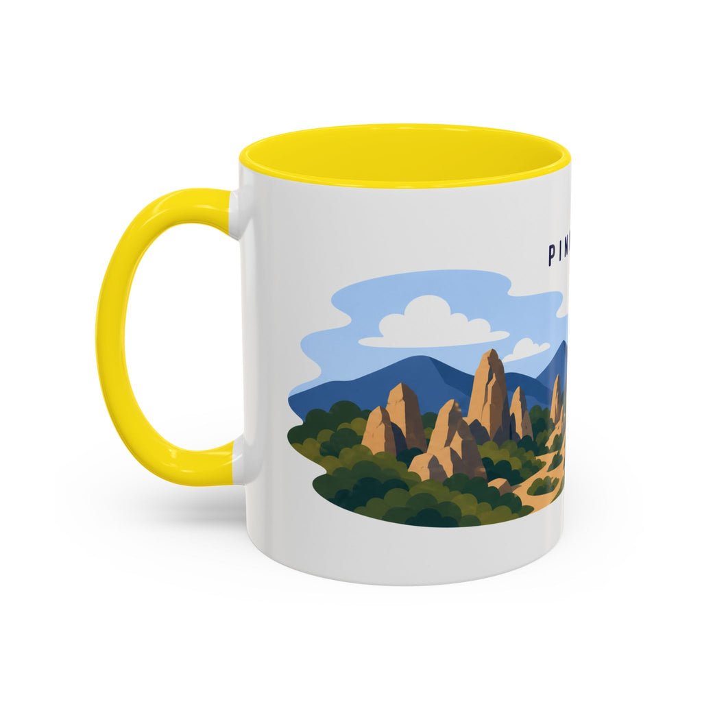Pinnacles National Park Coffee Mug | Solid Color Block Park Souvenir | 11oz 15oz Accent Mug