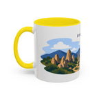Pinnacles National Park Coffee Mug | Solid Color Block Park Souvenir | 11oz 15oz Accent Mug