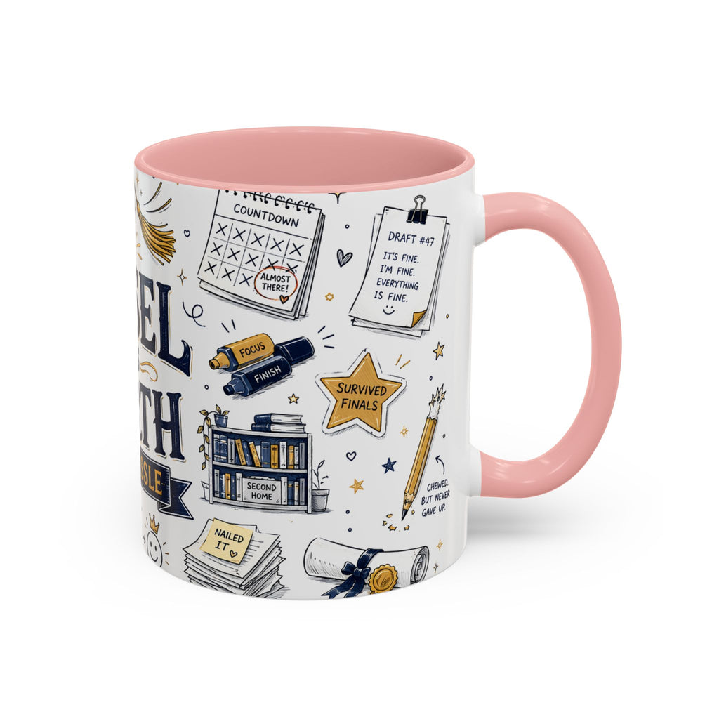 The Tassel Was Worth the Hassle Coffee Mug | Funny Graduation Gift 2026 | Accent Color Ceramic 11oz 15oz