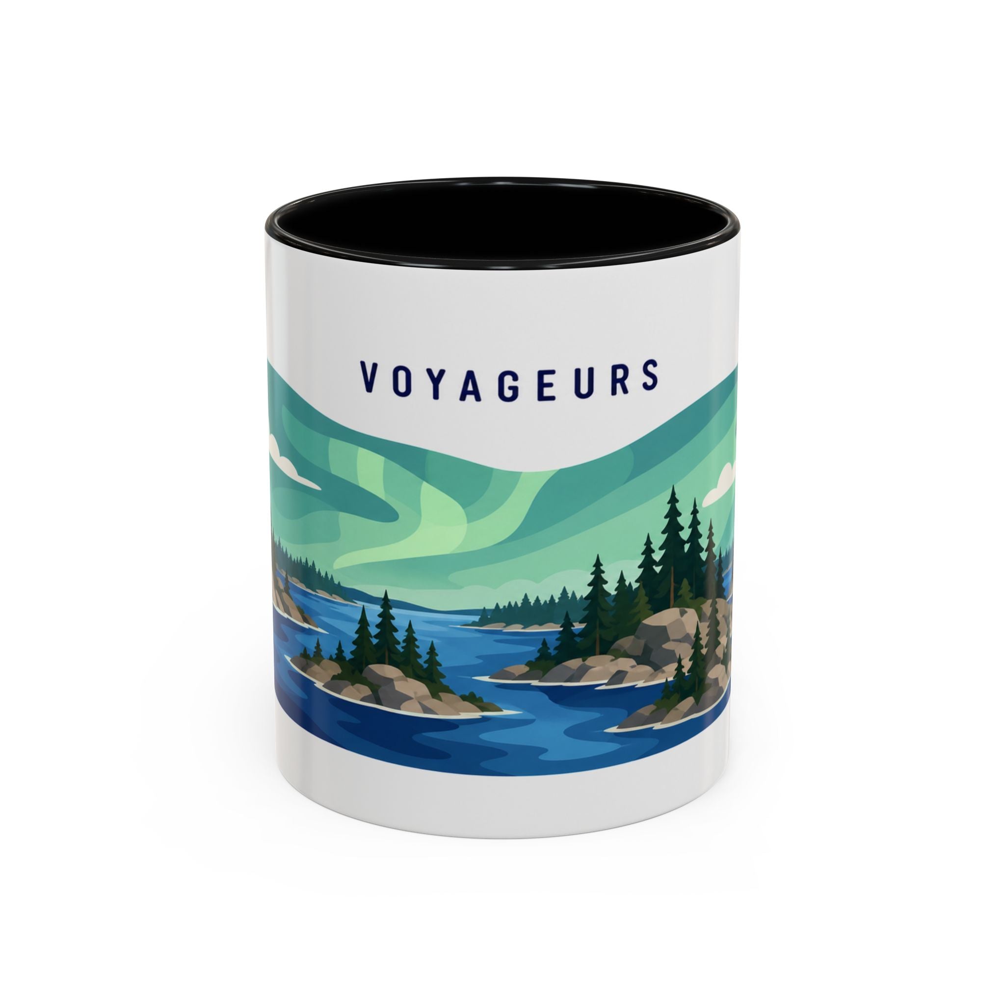 Voyageurs National Park Coffee Mug | Solid Color Block Park Souvenir | 11oz 15oz Accent Mug