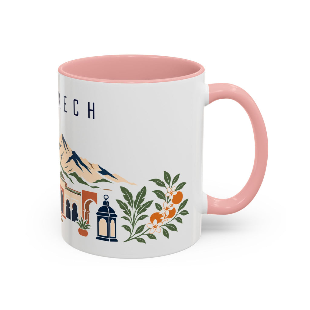 Marrakech Coffee Mug | Morocco Travel Souvenir | Porcelain Decal City Gift | 11oz 15oz Accent Mug