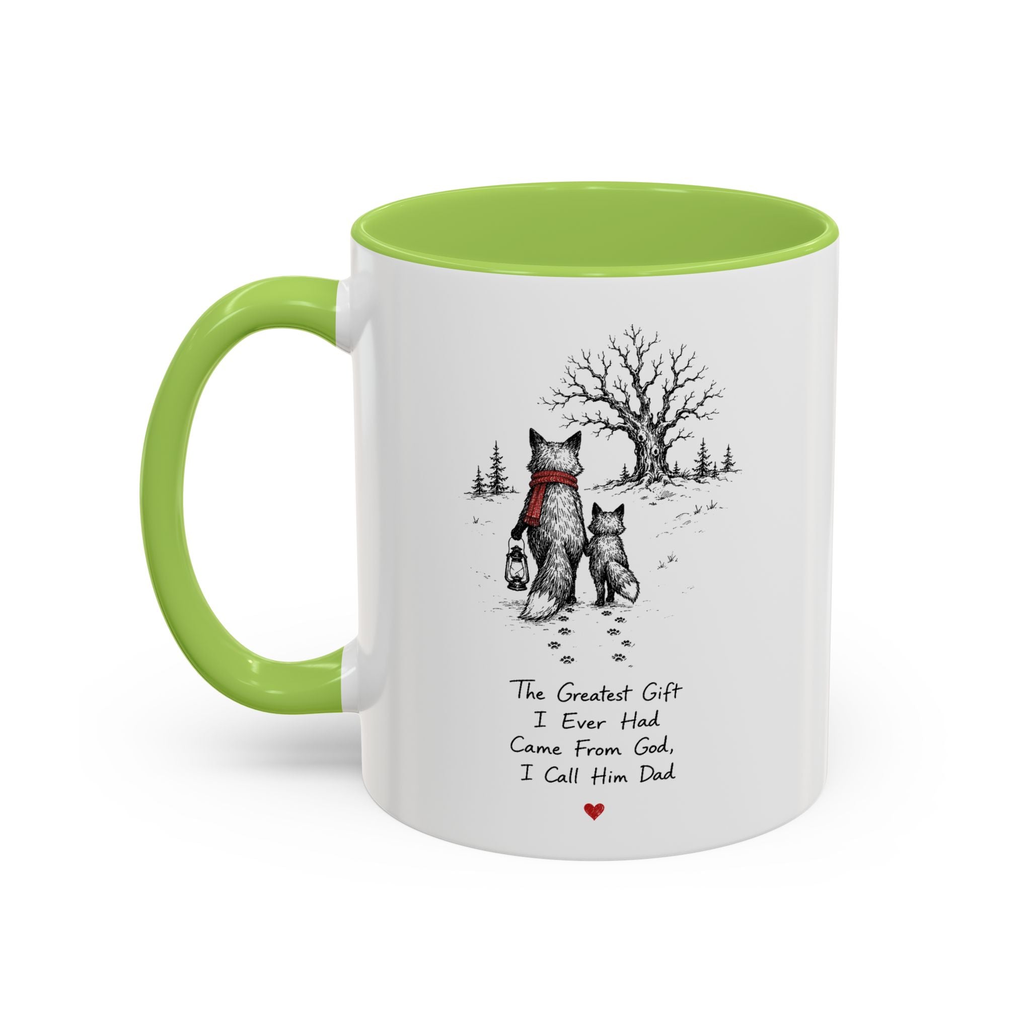 Clever Fox Dad Mug | Father's Day Gift, Accent Ceramic Coffee Cup (11oz or 15oz)