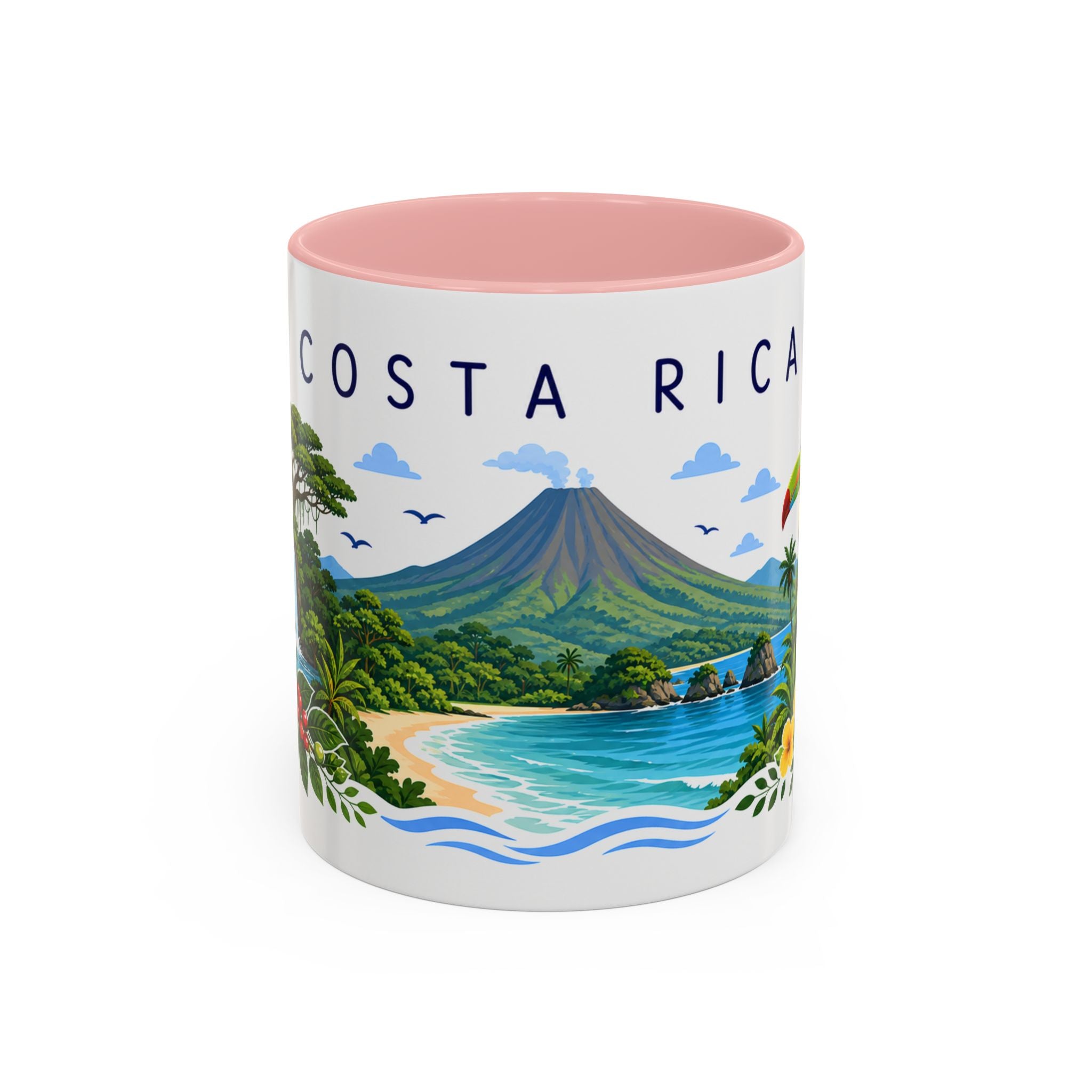 Costa Rica Coffee Mug | Travel Souvenir Accent Mug | Place Gift Ceramic Cup 11oz 15oz