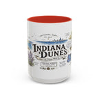 Indiana Dunes National Park Coffee Mug | Indiana Lake Michigan Beach Gift | Accent Color Ceramic 11oz 15oz