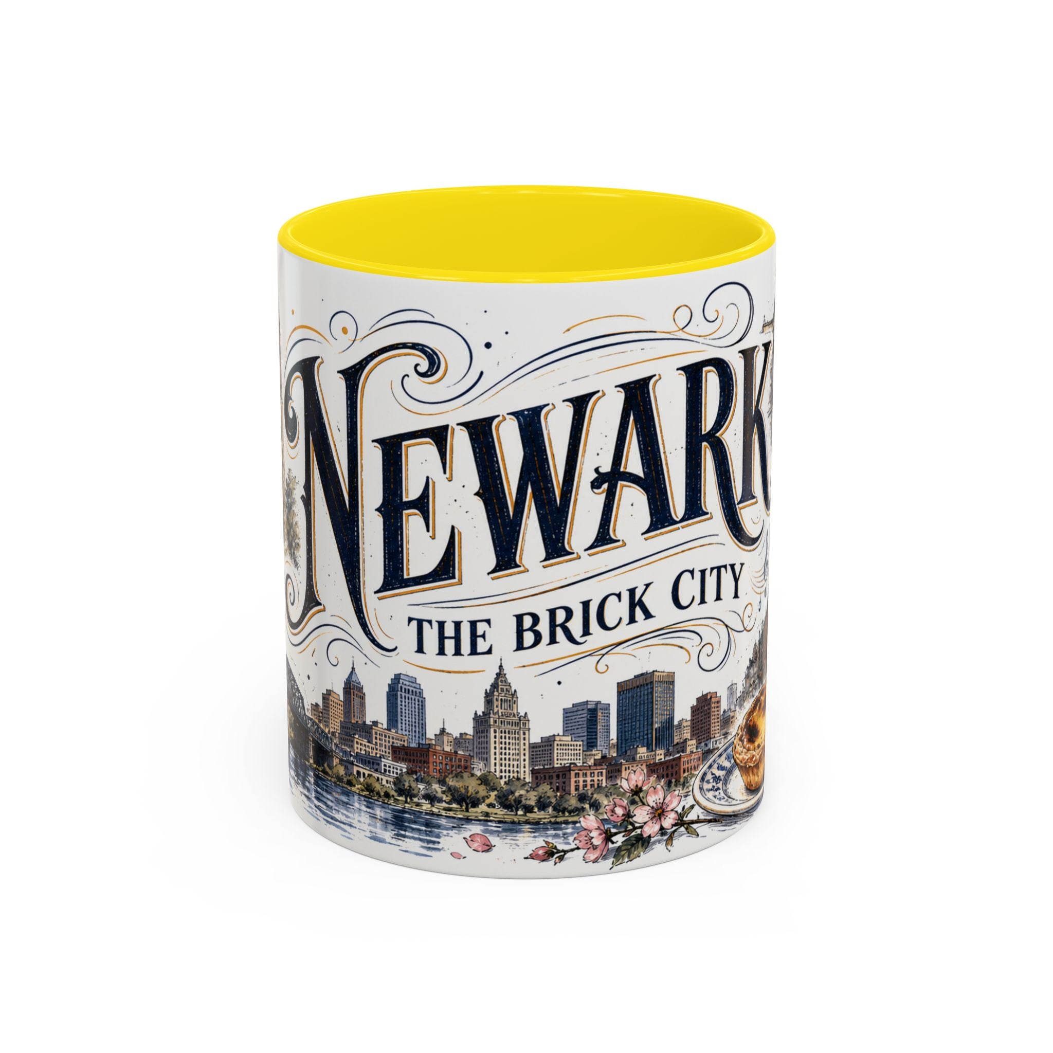 Newark Coffee Mug | United States Travel Souvenir | Vintage Illustrated City Gift | 11 oz 15 oz Accent Mug