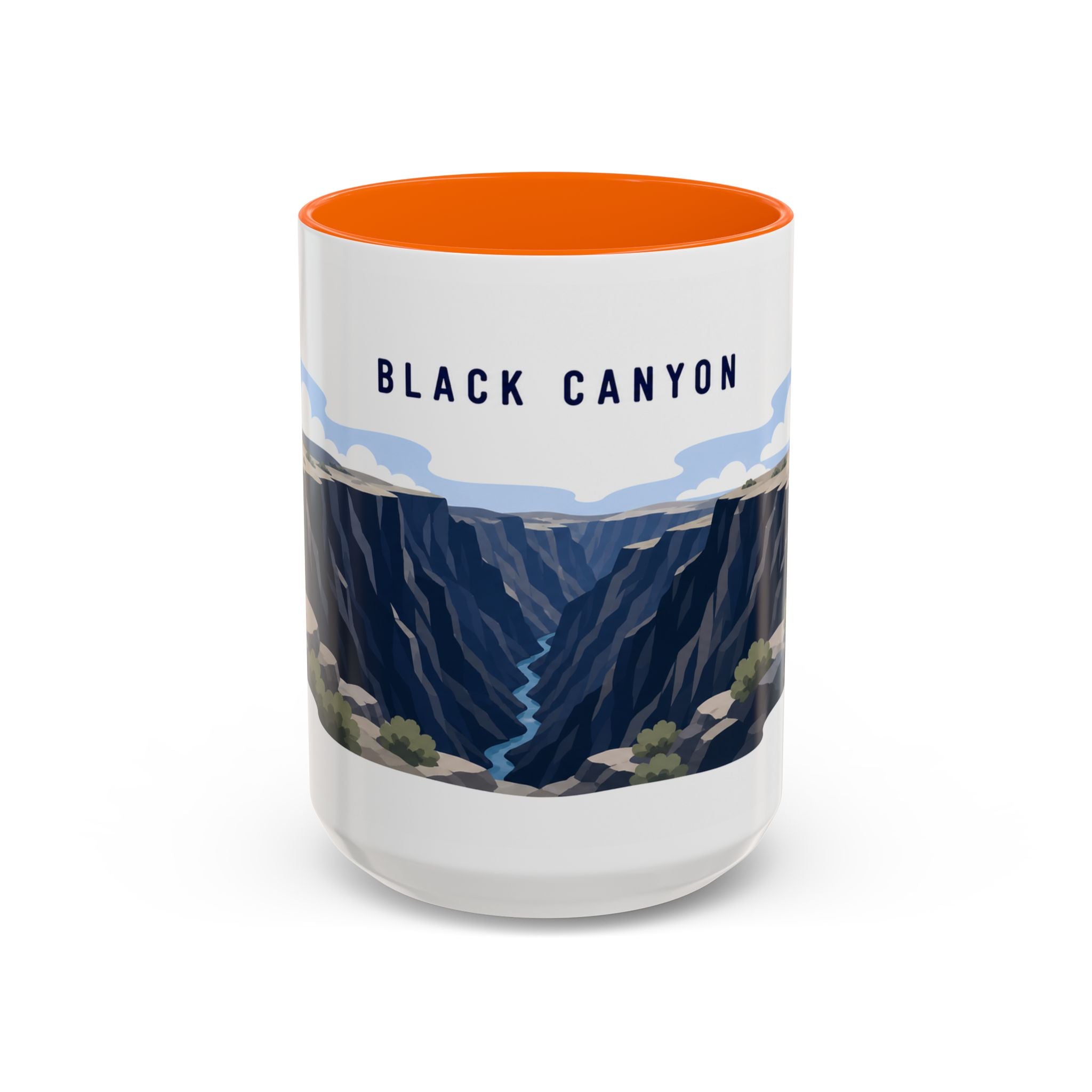 Black Canyon of the Gunnison National Park Coffee Mug | Solid Color Block Park Souvenir | 11oz 15oz Accent Mug