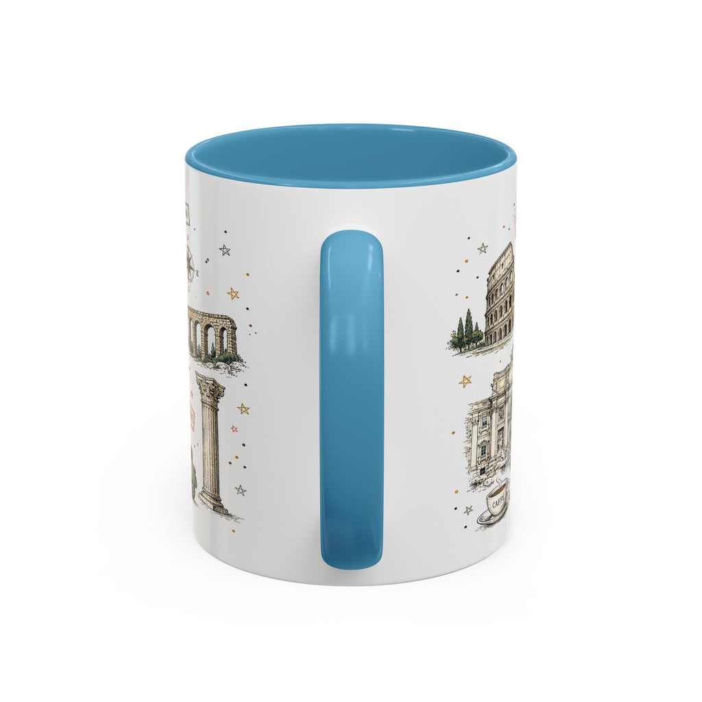 Rome Coffee Mug | Italy Souvenir Travel Gift | Accent Color Ceramic 11oz 15oz