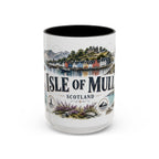 Isle of Mull Mug, Scotland Travel Souvenir, Bucket List Gift, Accent Ceramic Coffee Mug 11oz 15oz