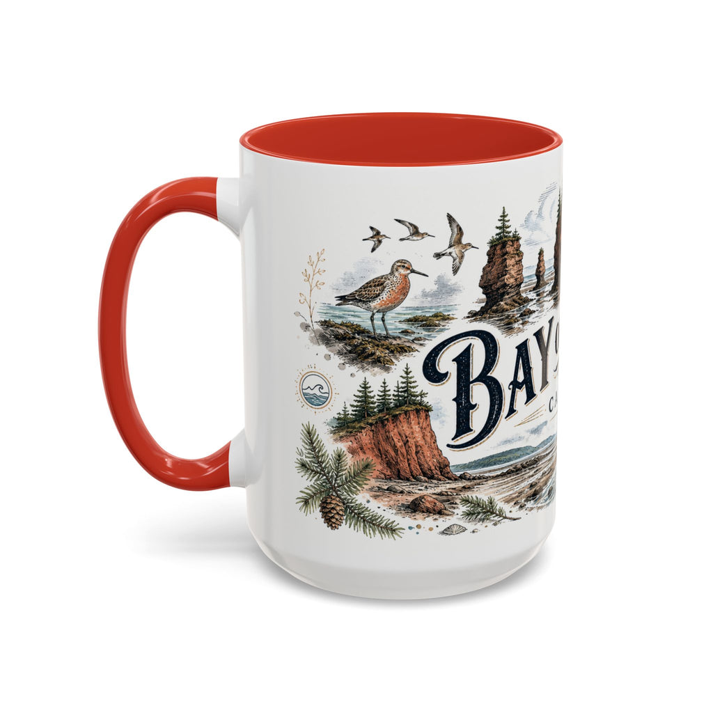 Bay of Fundy Mug, Canada Travel Souvenir, Bucket List Gift, Accent Ceramic Coffee Mug 11oz 15oz