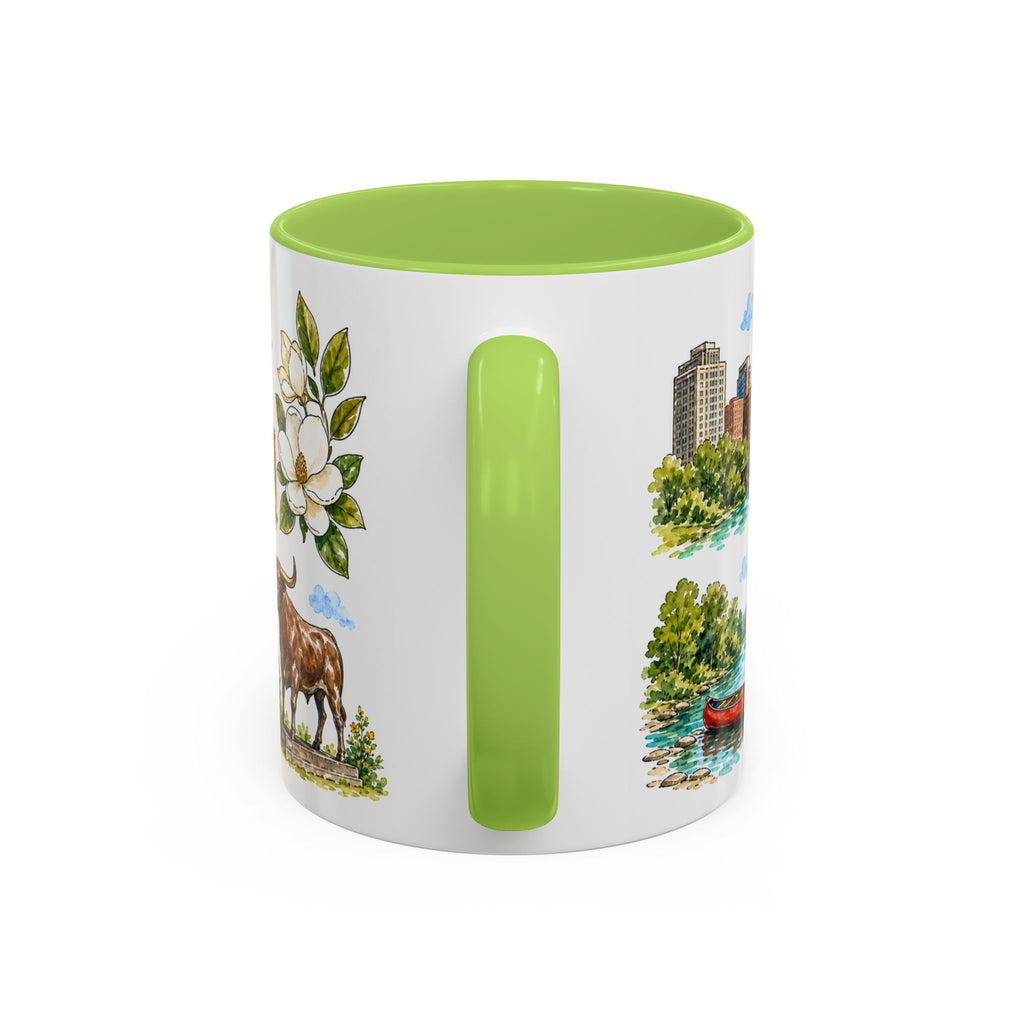 Durham Illustrated Travel Mug | City Souvenir Accent Coffee Mug | 11oz 15oz Ceramic Cup