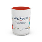 Personalized First Year Teacher Mug | Custom Name Pencil Coffee Cup