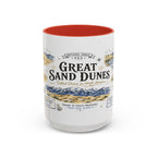 Great Sand Dunes National Park Coffee Mug | Colorado Desert Mountain Dunes Gift | Accent Color Ceramic 11oz 15oz