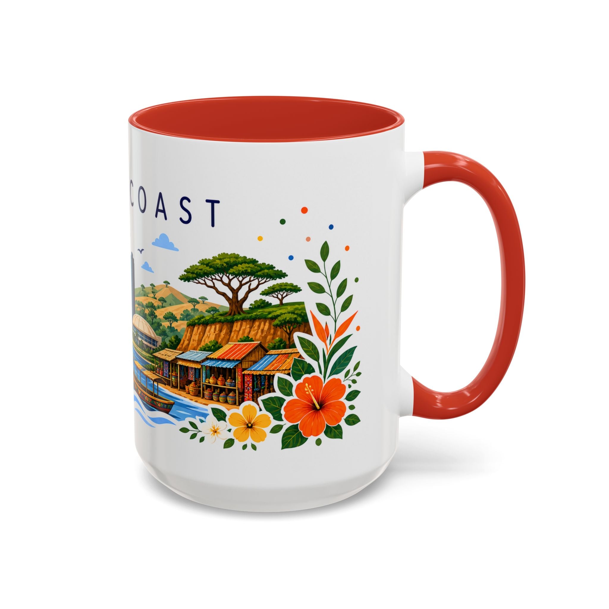 Ivory Coast Coffee Mug | Travel Souvenir Accent Mug | Place Gift Ceramic Cup 11oz 15oz