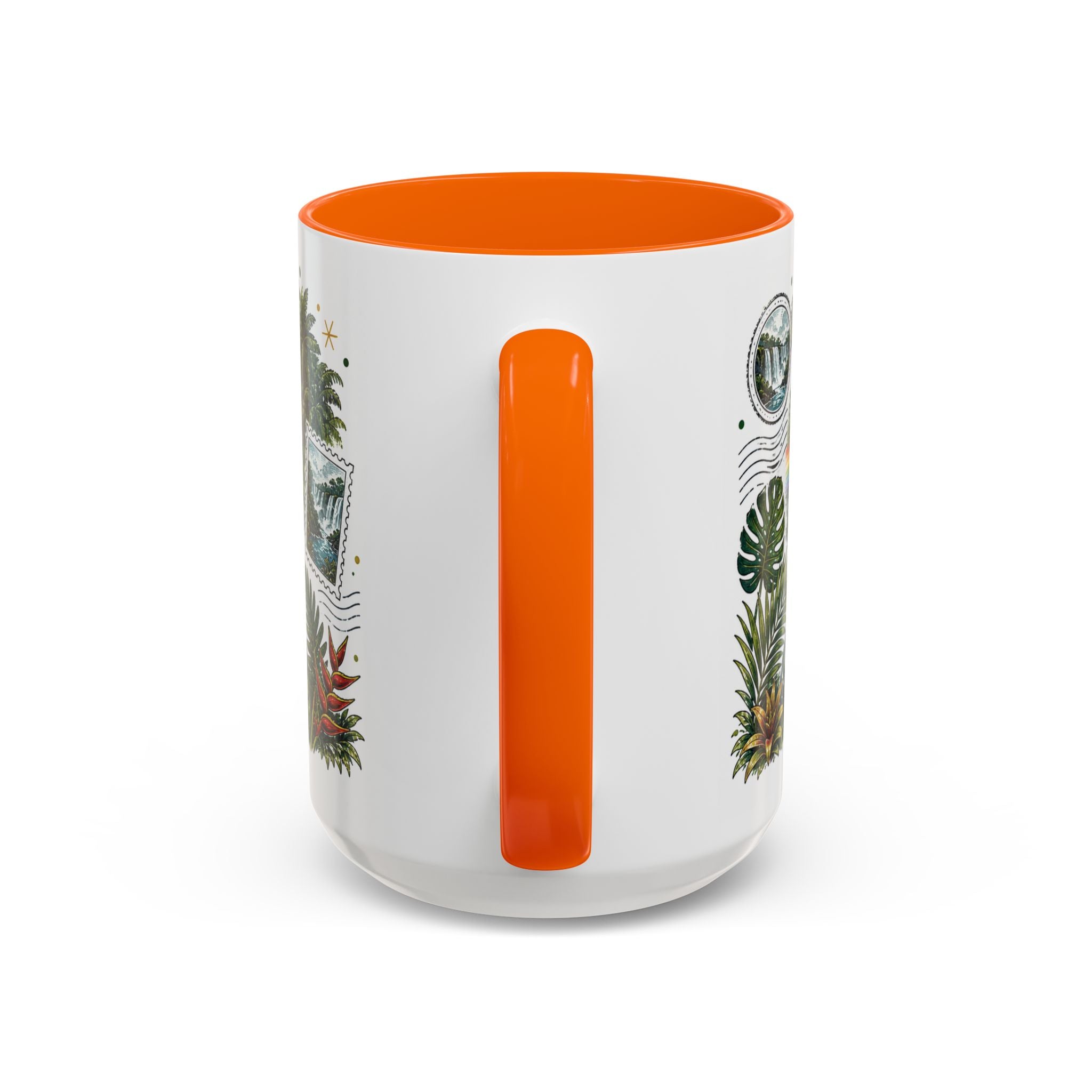 Iguazu Falls Coffee Mug | Travel Destination Souvenir Gift | Accent Color Ceramic 11oz 15oz