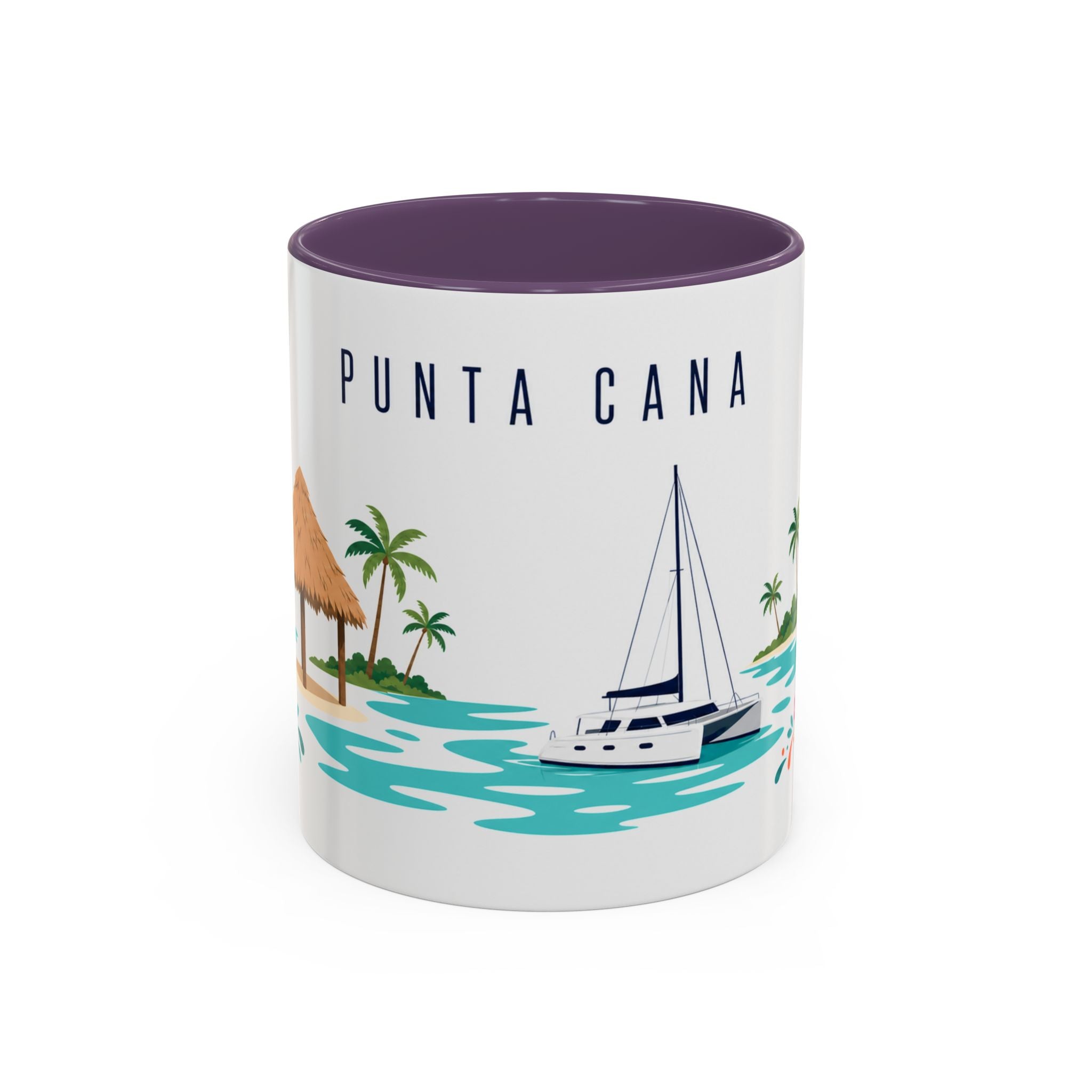 Punta Cana Coffee Mug | Dominican Republic Travel Souvenir | Porcelain Decal City Gift | 11oz 15oz Accent Mug