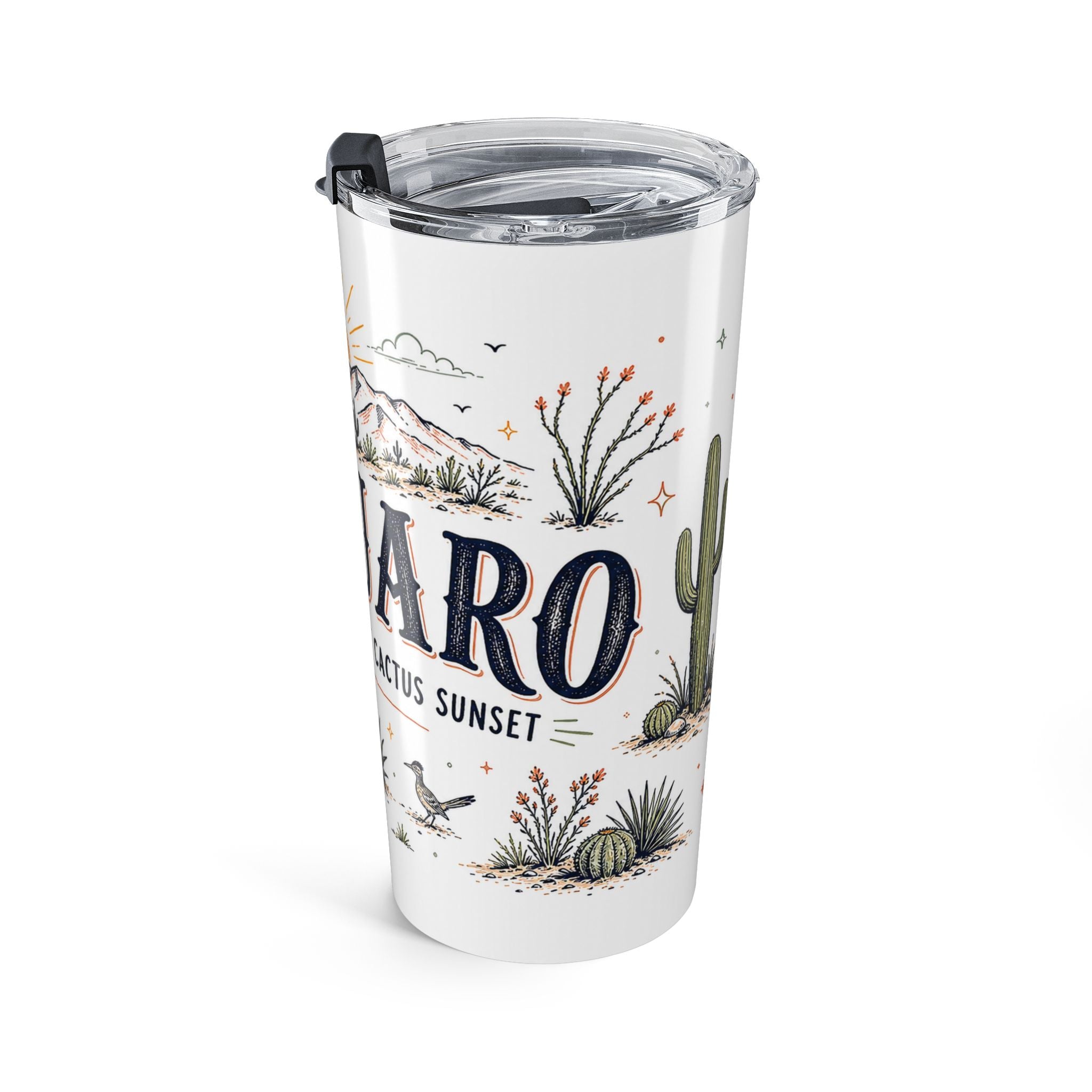 Saguaro National Park 20oz Tumbler | Arizona Desert Cactus Sunset Gift | Insulated Stainless Steel Travel Cup