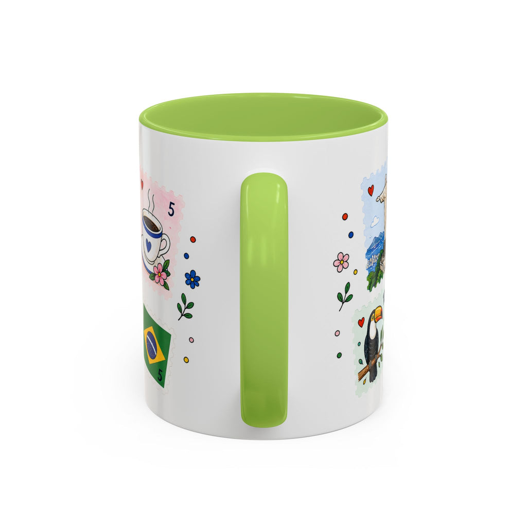 Rio de Janeiro Coffee Mug | Postage Stamp Collage Mug | Travel Souvenir Accent Cup 11oz 15oz