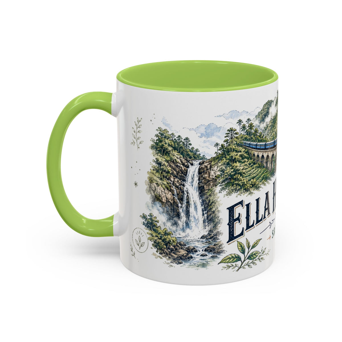 Ella Highlands Mug, Sri Lanka Travel Souvenir, Bucket List Gift, Accent Ceramic Coffee Mug 11oz 15oz