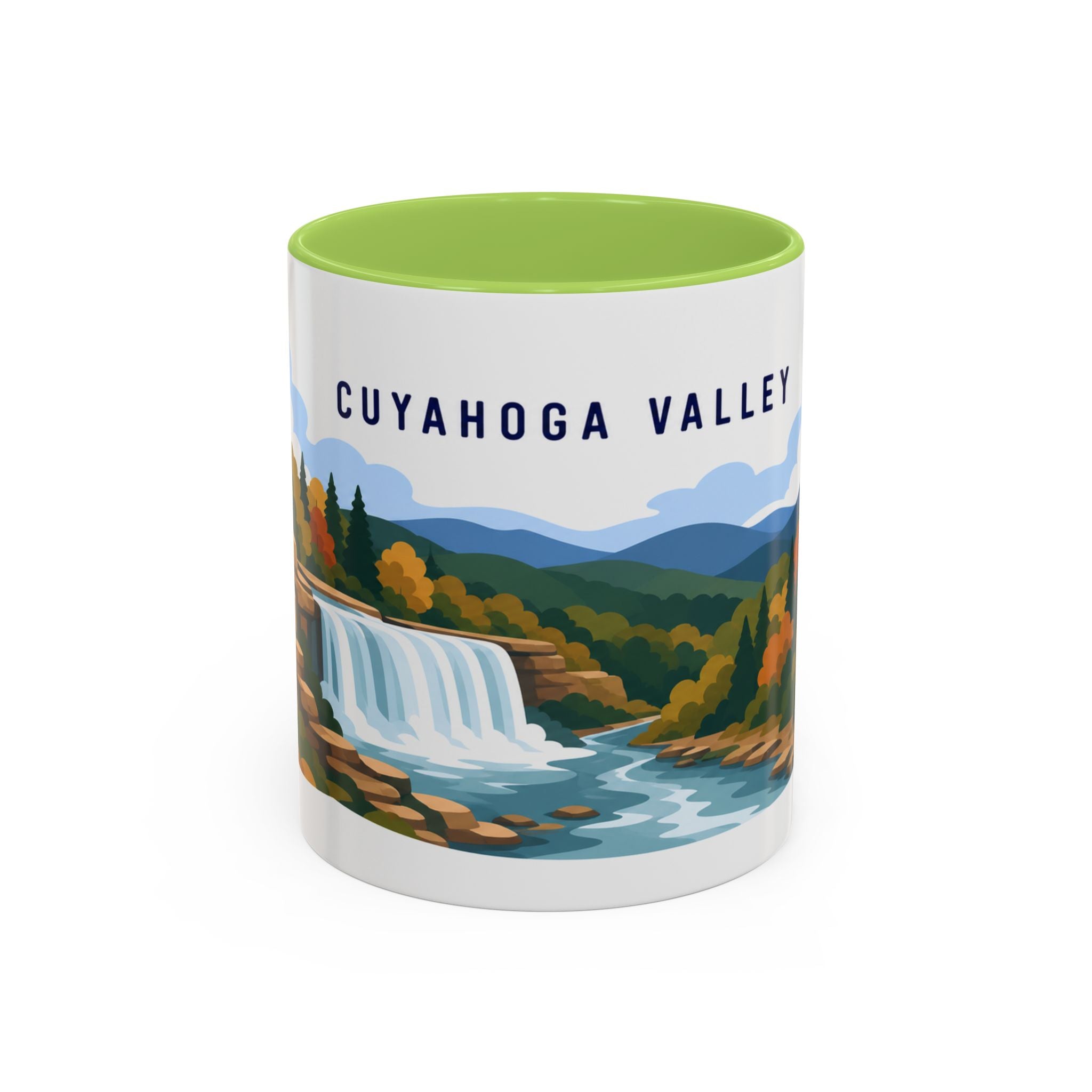 Cuyahoga Valley National Park Coffee Mug | Solid Color Block Park Souvenir | 11oz 15oz Accent Mug