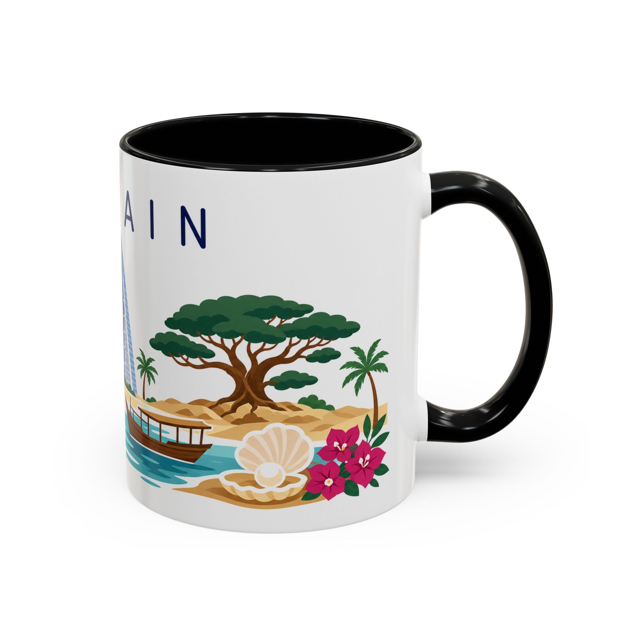 Bahrain Coffee Mug | Travel Souvenir Accent Mug | Country Gift Ceramic Cup 11oz 15oz