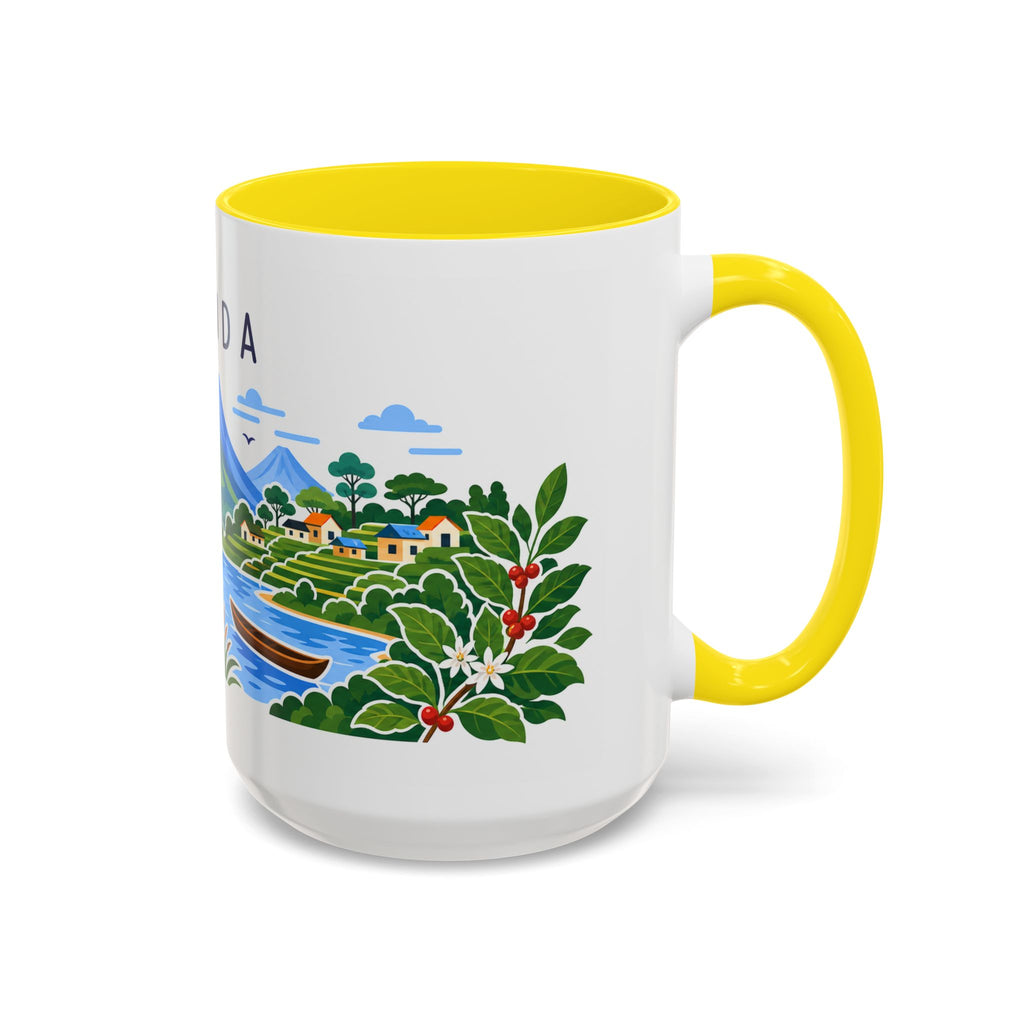 Rwanda Coffee Mug | Travel Souvenir Accent Mug | Country Gift Ceramic Cup 11oz 15oz