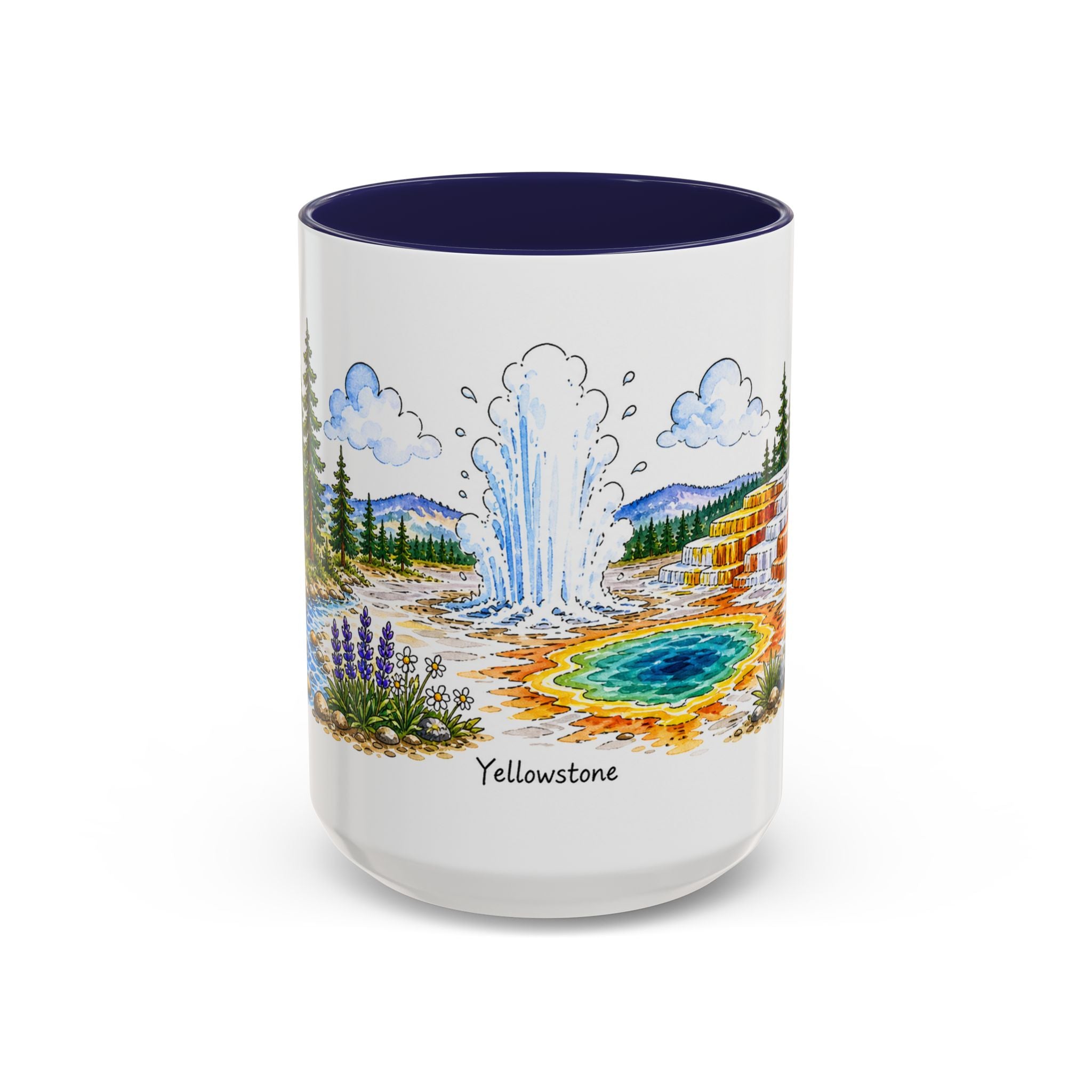 Yellowstone National Park Mug | US Travel Souvenir Accent Coffee Mug | 11oz 15oz Ceramic Cup