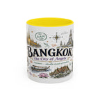 Bangkok Coffee Mug | Thailand Souvenir Travel Gift | Accent Color Ceramic 11oz 15oz