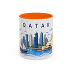 Qatar Coffee Mug | Travel Souvenir Accent Mug | Place Gift Ceramic Cup 11oz 15oz